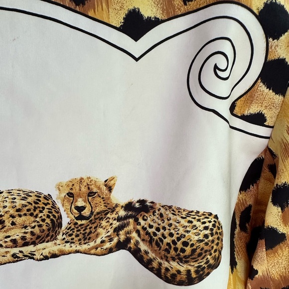 Paolo Santini All Silk Cheetah Print Jacket Vintage Shoulder Pads ~ 6 - Picture 10 of 15